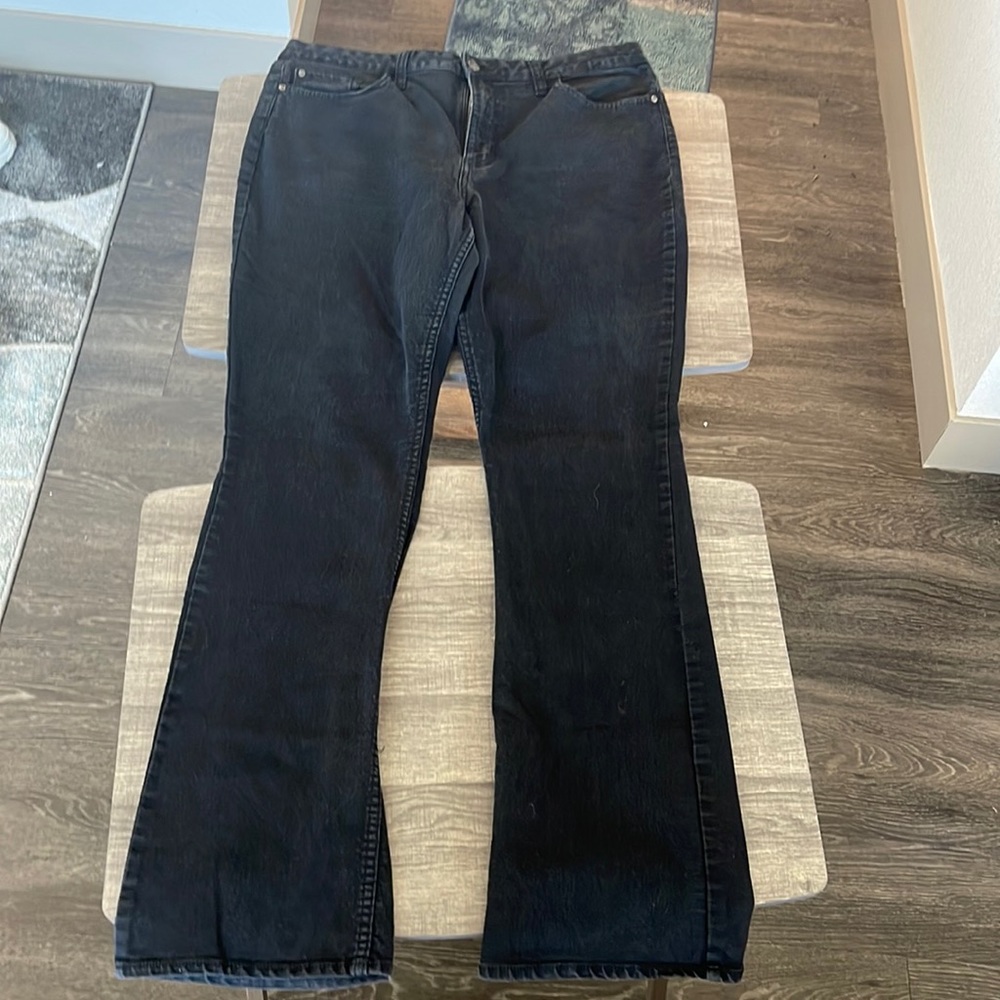 Black/Blue Boot Cut Jeans